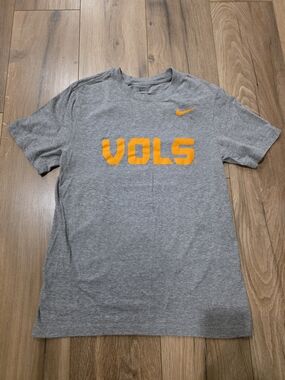 Nike 'VOLS' Gray Tee with Orange Logo